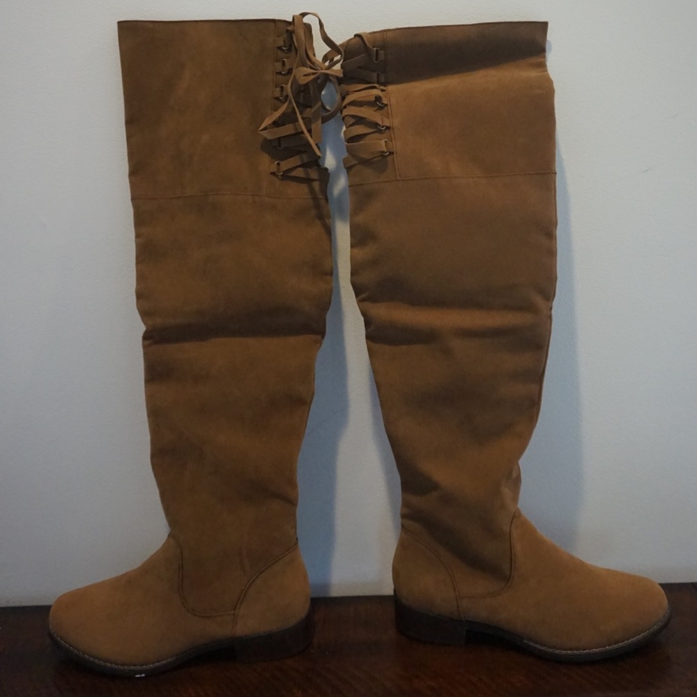 Knee High Faux Suede Boots